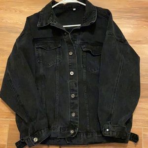Black denim jacket